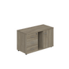 Тумба опорная (мобильная) с 3-мя ящиками + замок, распашным фасадом и нишей, правая 1004х462х581