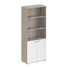 Шкаф высокий 800х400х1955, 4-х дв., со стеклом, з.ст HDF